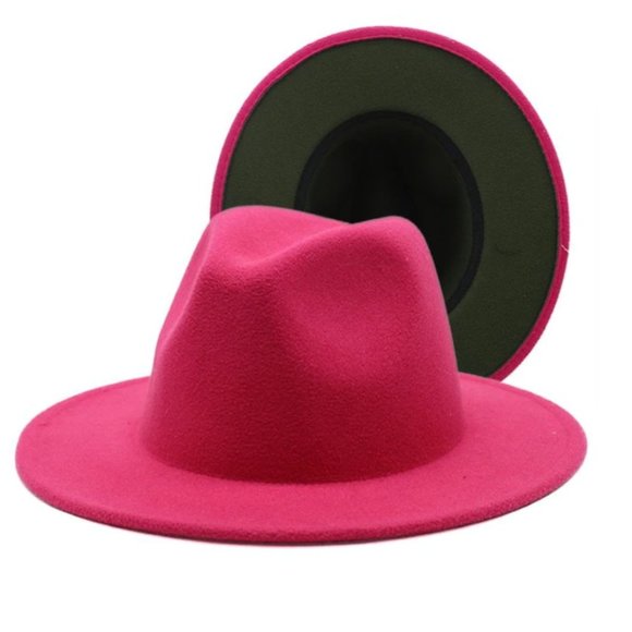 Fedora Hat Unisex Wool Felt Vintage Wide Brim Panama Party Cowboy Cap Jazz - Picture 1 of 2